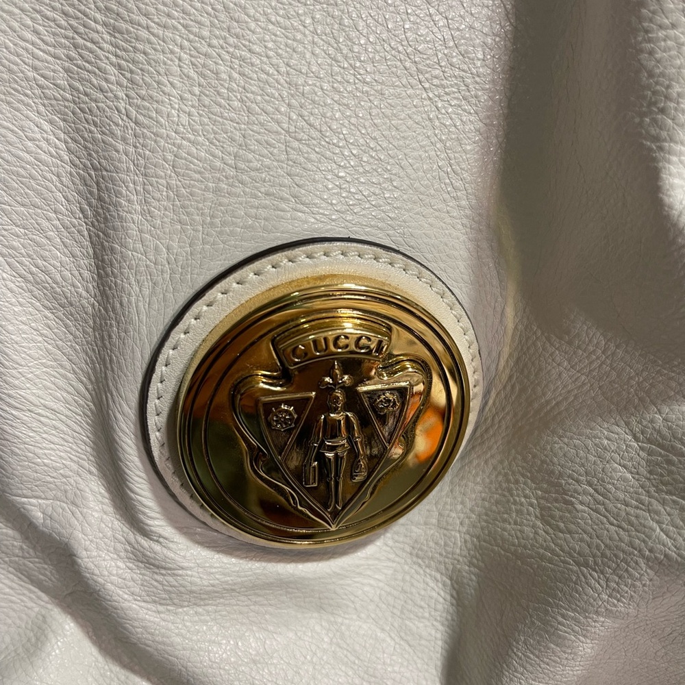 Gucci White Leather Hobo Bag - Picture 5 of 9